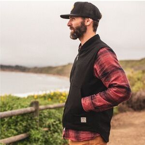 Iron and Resin Black Moto Vest